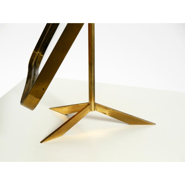 Large Vintage Adjustable Brass Table Mirror by Zier Form, 1950s For Sale - Image 13 of 18