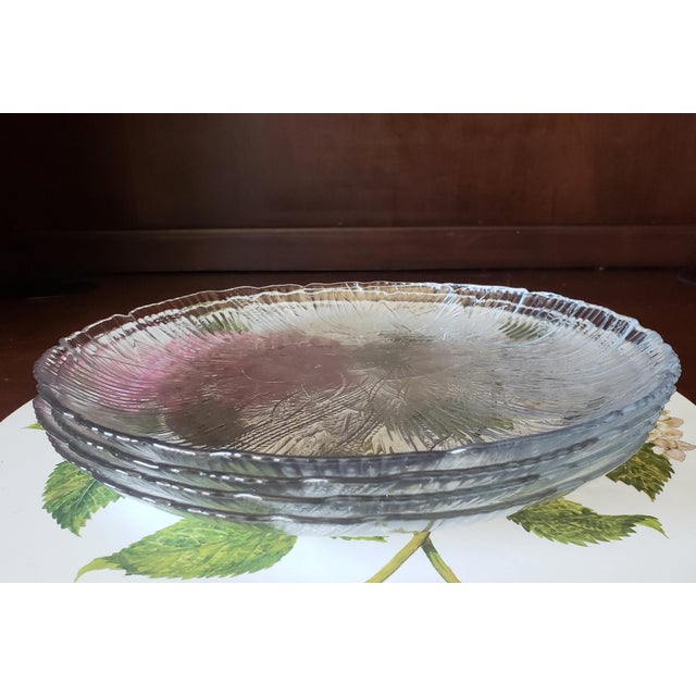 Vintage Arcoroc France Glass Dinner Plates - 4 Pieces For Sale - Image 4 of 8