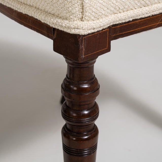 19th Century Pair of Empire Chairs with Upholstered Seats For Sale - Image 4 of 13