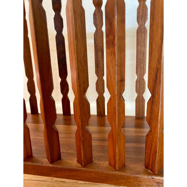 1960s Mid-Century Walnut Magazine Rack by Arthur Umanoff for Washington Woodcraft For Sale - Image 5 of 11