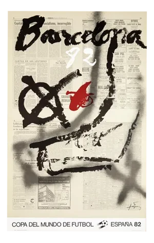 Antoni Tapies, 1982 World Cup, Original Signed Lithograph