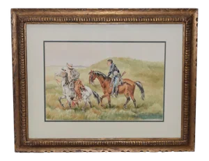 J. Thomas Soltesz (American, B.1955) "The Couriers" Original Watercolor