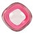 Vntage Murano Seguso 1952 Pink Incalmo Rim White Merletto Ribbons Italian Art Glass Decorative Bowl For Sale