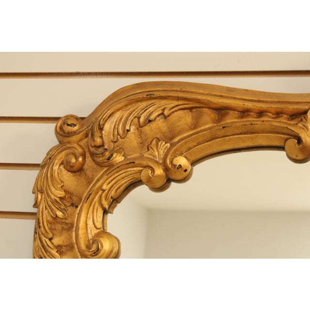 Gold Finish Chippendale Style Horizontal 3 Panel Mirror For Sale In Philadelphia - Image 6 of 12