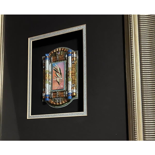 Late 20th Century Signed, Framed, Unique, and Spiritually Rich — Handmade Judaica Artwork by Kathryn Cukie For Sale In Philadelphia - Image 6 of 15