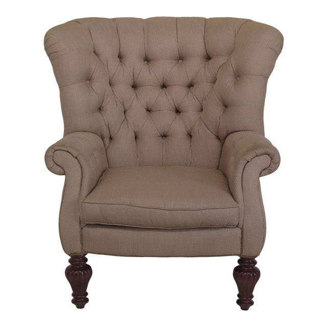 Lexington Nautica Tufted Back Upholstered Club or Wing Chair Chairish