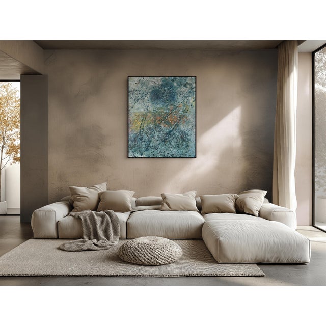 Contemporary Abstract Oil on Canvas "Turgor Pressure 1" by Reiner Heidorn For Sale - Image 4 of 6