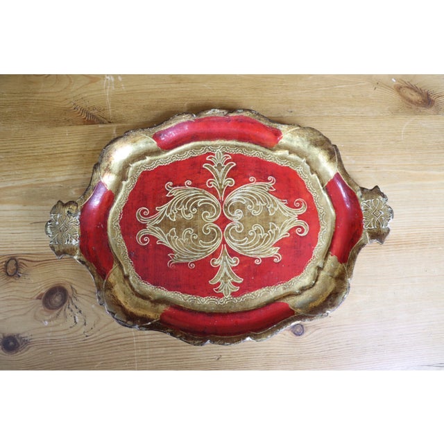 Wood Italian Florentine Tray For Sale - Image 7 of 7