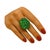 Bochic “Capri” Vintage Natural Emerald Retro Cluster Ring Set In 18K Gold & Silv For Sale - Image 4 of 11