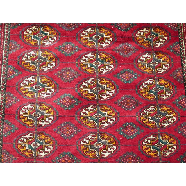 Turkish Red Handwoven Turkoman Teppich - 50"x80" For Sale In Raleigh - Image 6 of 13