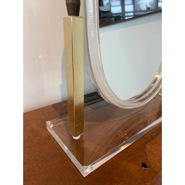 1970s 1970s Charles Hollis Jones Lucite Mirror For Sale - Image 5 of 10
