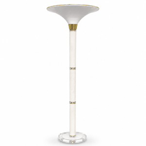 Frosted Lucite Torchiere Floor Lamp