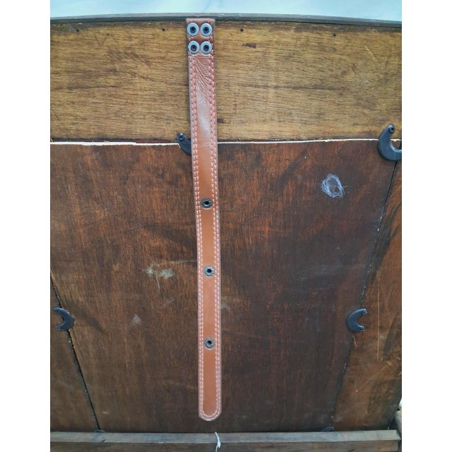 19th Century Aesthetic Movement Style Faux Bamboo & Brass Detail Cheval Floor Mirror For Sale - Image 4 of 7