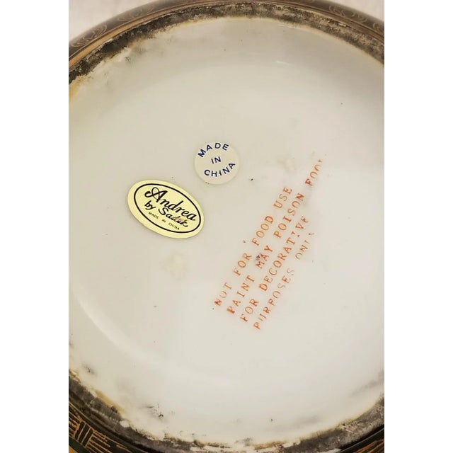 Andrea Sadek Red Green Gold and Black Bowl For Sale - Image 4 of 7