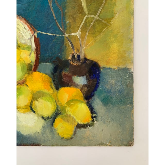 Vintage Original Still Life With Lemons and Vase by Jo Werts For Sale - Image 6 of 10