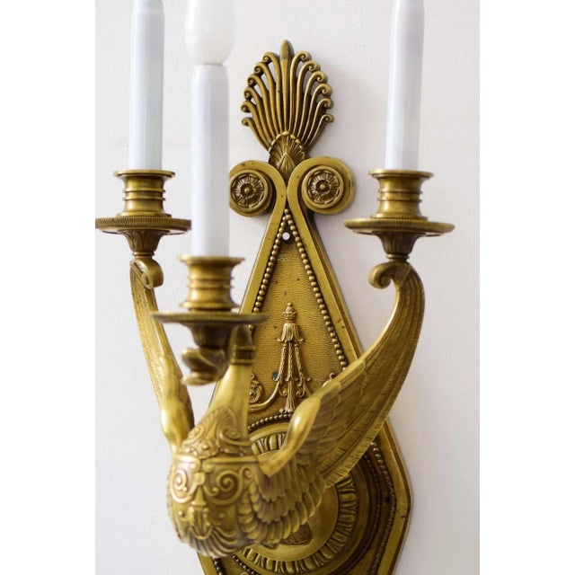 Very Large Wall Lamp with Swan Figure For Sale - Image 4 of 10