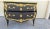 French Country 1990s Black and Gold Leaf Dresser Commode Chest of Drawers For Sale - Image 3 of 5