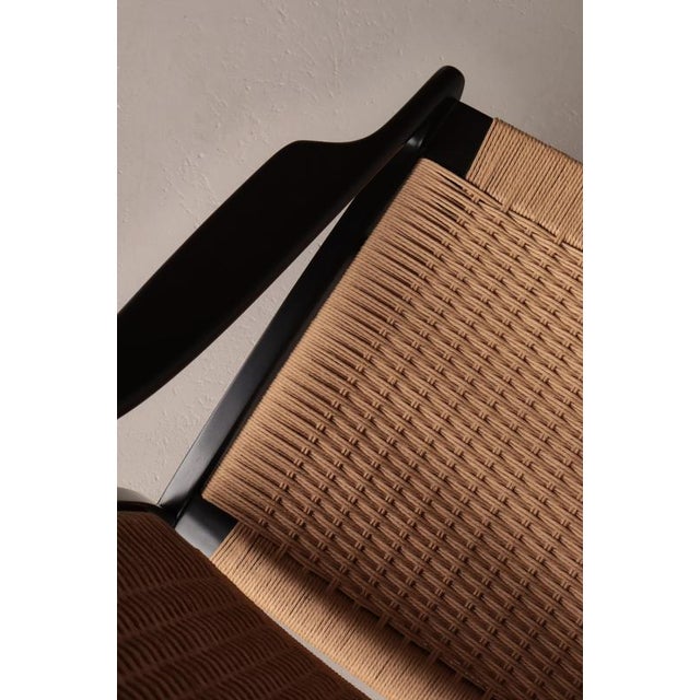 Danish Modern Black Lacquered Beech and Lounge Chair by Illum Wikkelsø, 1955 For Sale - Image 12 of 15