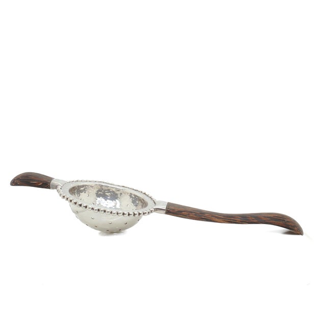 John Hardy Sterling Silver & Palm Wood Tea Strainer For Sale - Image 10 of 11