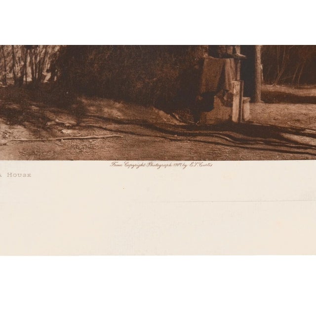 Native American Edward S. Curtis "A Yuma House" Original Vintage Photogravure on Gampi Tissue, 1907, Cardozo Collection For Sale - Image 3 of 4