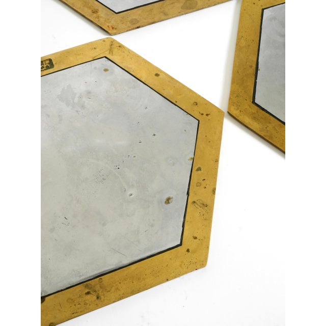 Brutalist Aluminum and Brass Coasters by David Marshall, 1970s, Set of 5 For Sale - Image 15 of 18