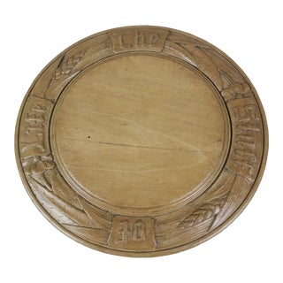 Late 19th Century English Carved Bread Board For Sale