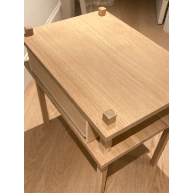 2020s White Oak Nightstand or Side Table For Sale - Image 5 of 8