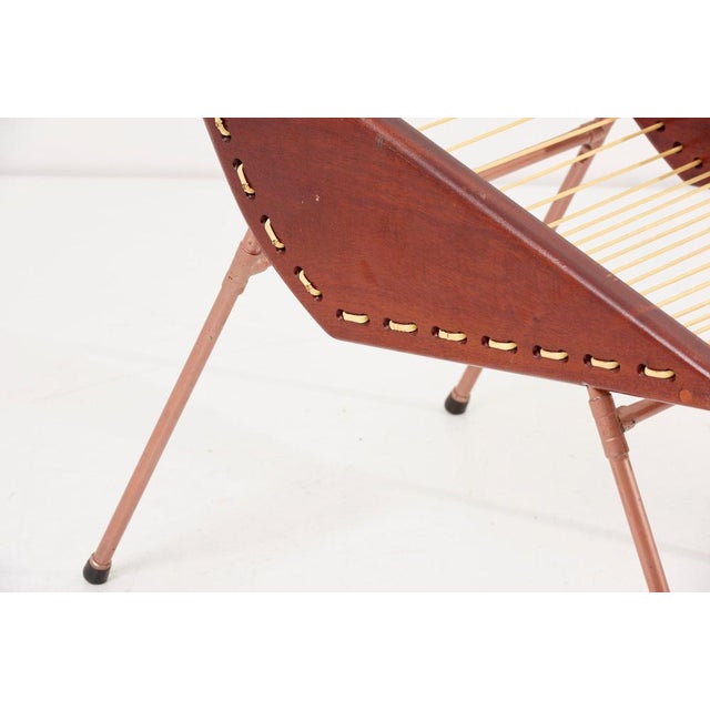 American DIY Studio Stool with Copper Pipes and Webbing, 1960s For Sale - Image 10 of 17