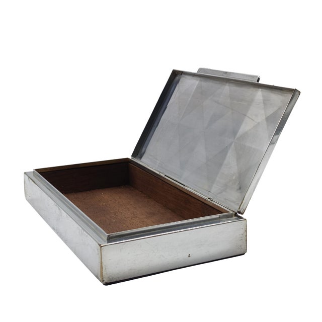 1930s Silver-Plated Metal Cigarette Case by WMF, Germany, 1930s For Sale - Image 5 of 7