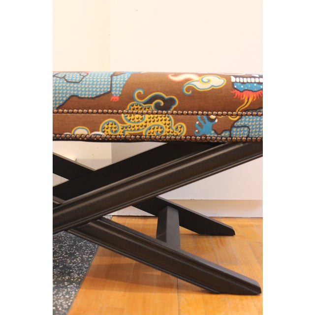 Uttermost Bench in Jim Thompson No. 9 Fabric Chairish