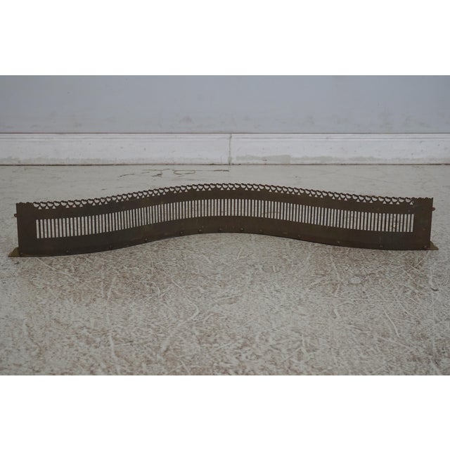 Virginia Metalcrafters Williamsburg Style Brass Fireplace Fender For Sale - Image 9 of 10