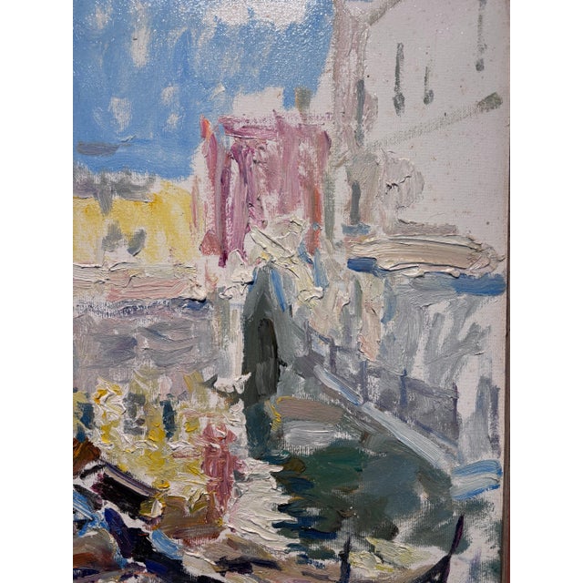 Georgij Moroz, Two Gondolas, Venice, Oil on Canvas, 1999 For Sale - Image 3 of 8