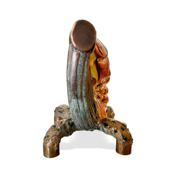 Miguel Berrocal, Eros Bronze Sculpture with 24 Carat Gold, 2000, Bronze For Sale - Image 4 of 6