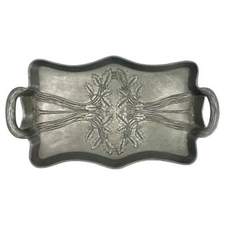 Art Nouveau Pewter Tray from C. Kurz & Company, Tiel, Netherlands, 1930s For Sale