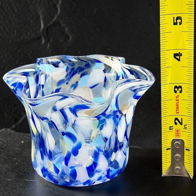 Add a beautiful touch of Mid-Century Modern artistry to your collection with this **Vintage Signed Hand Blown Confetti Art...