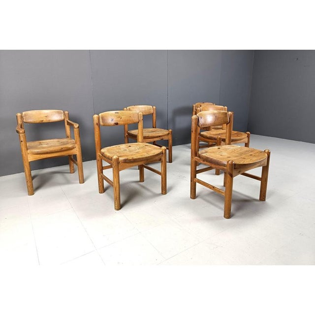 Pine Wood Dining Chairs by Rainer Daumiller for Hirtshals Savvaerk, 1970, Set of 6 For Sale - Image 10 of 14