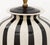 Modern Late 20th Century Modern Black and White Striped Crackle Glazed Porcelain Urn Mounted as Lamp For Sale - Image 3 of 6