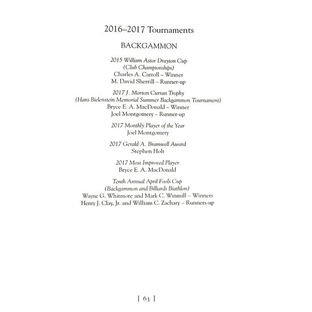 Paper The Union Club of the City of New York 2018 Members' Annual For Sale - Image 7 of 10