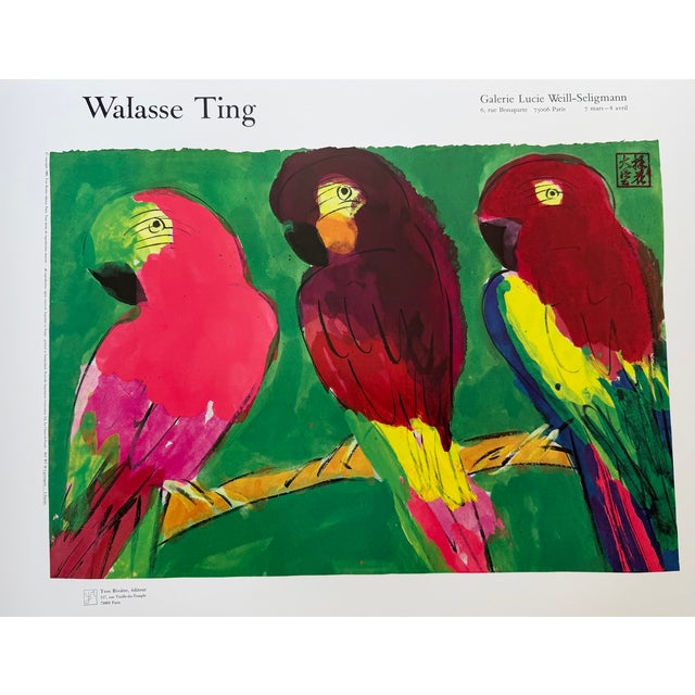 Walasse Ting, 3 Perroquets, 1989, Paper For Sale - Image 8 of 8