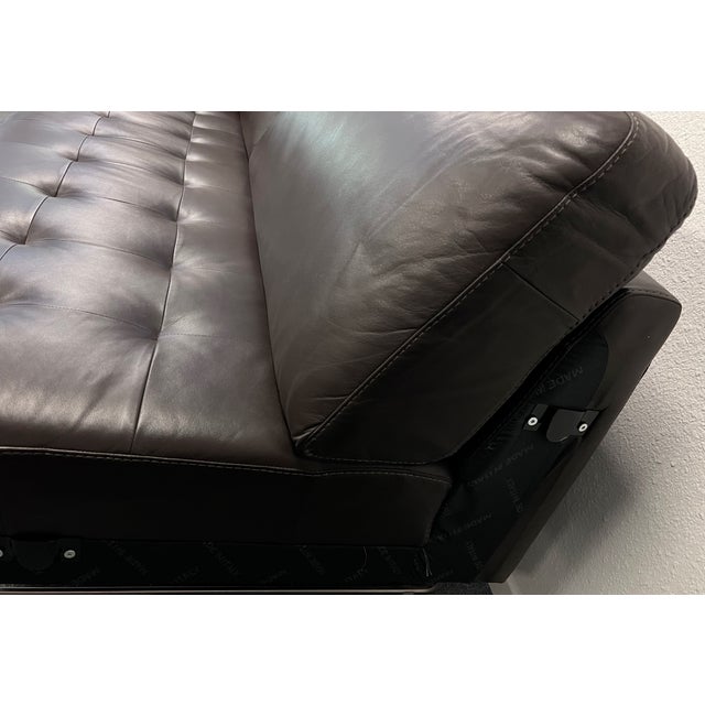 Bracci Italian Chocolate Leather "Living" Sectional Chairish