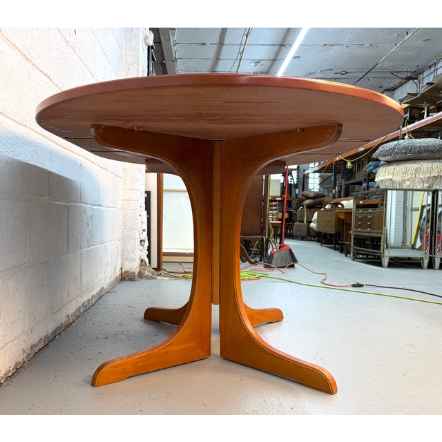 Mid 20th Century Teak Drop-Leaf Dining Table For Sale - Image 9 of 10