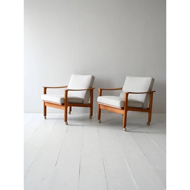 Scandinavian Armchairs from Ferd. Lundquist, Gothenburg, Sweden, 1950s, Set of 2 For Sale - Image 3 of 11