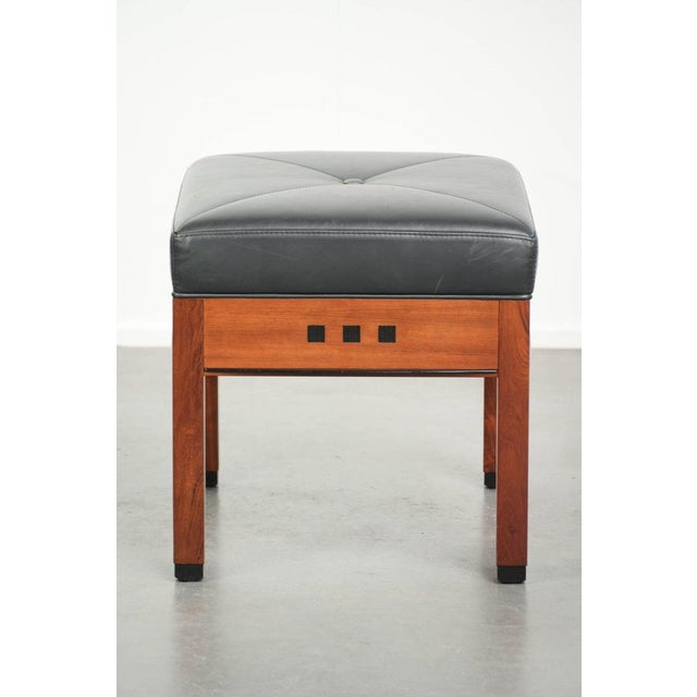 Ottoman in Black Cowhide Leather from Schuitema For Sale - Image 5 of 9
