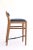 Jacques Adnet Counter Stool in Solid Walnut With Leather and Fabric Upholstered Seat For Sale - Image 4 of 10