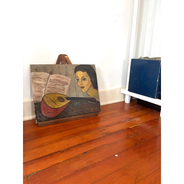 Paint 1951 Vincent A. Walker “Remembered Melody” — Original Mid-Century Oil Painting For Sale - Image 7 of 11