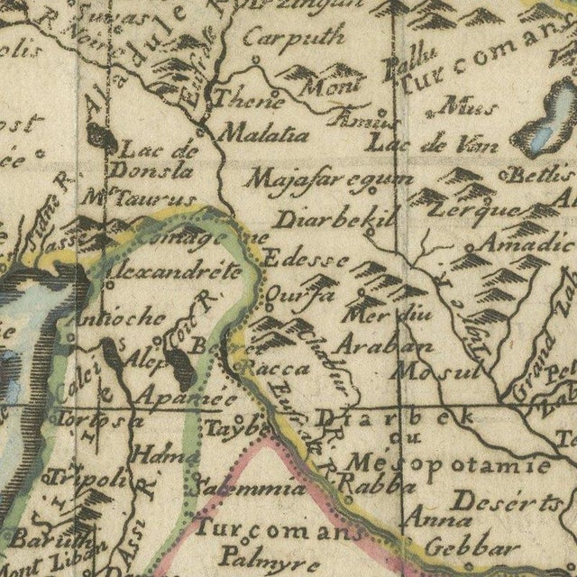 Antique Map of Turkey in Asia, 1750 For Sale - Image 4 of 12