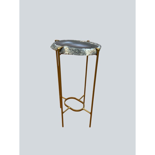 Contemporary Unusual Modern Handcrafted Geode Drinks Table For Sale - Image 3 of 6