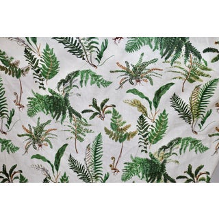 Late 20th Century Schumacher Linen Fabric Les Fougeres (Ferns) in Document Colorway For Sale