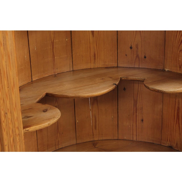 Chippendale Scrub Pine Corner Cupboard China Cabinet For Sale In Philadelphia - Image 6 of 14