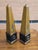Pair Neoclassical Style Brass, Composition and Partial Ebonized and decorated Table Obelisks in great vintage condition....